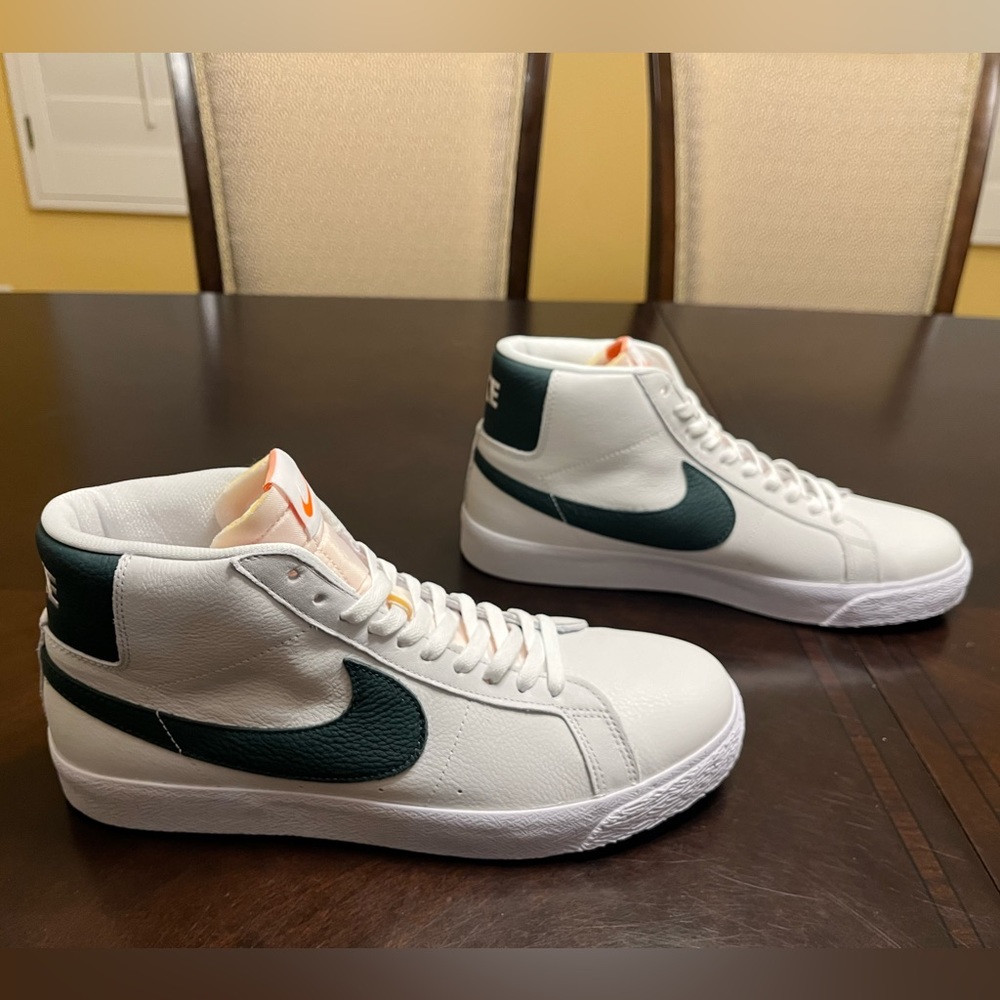 New Nike Blazer Mid ISO SB White Green Sneaker Shoes Size US 11 - Picture 3 of 14